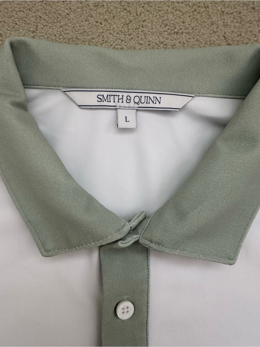 Smith & Quinn Short sleeved Golf Tops Polo Shirts - Navy/White and White/Sage - Picture 6 of 8